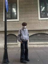 American Vintage Niche Lapel Jacket Men Spring And Autumn Pleated Desi