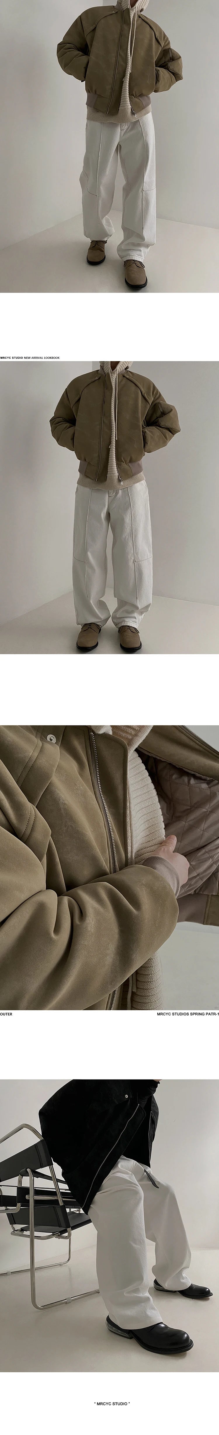 Winter Vintage Suede Jacket Cotton-padded Jacket Men's Korean-style Loose Cotton-padded Coat Winter