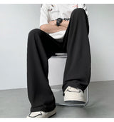 summer pleated pants men fashion oversized ice silk pants men japanese streetwear hip hop loose straight pants mens trousers unique default style 1244