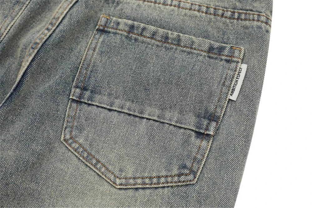 2024 ripped jeans high street straight trousers destroyed hole baggy denim pants vintage retro hip hop 1 unique jeans style 4641
