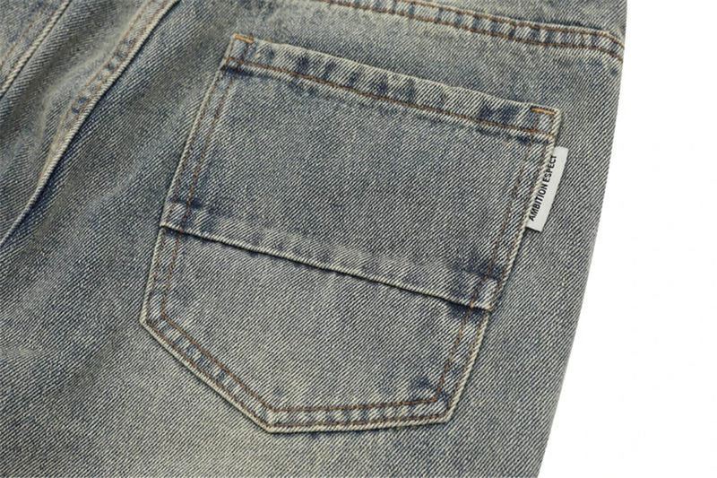 2024 ripped jeans high street straight trousers destroyed hole baggy denim pants vintage retro hip hop 1 unique jeans style 4641