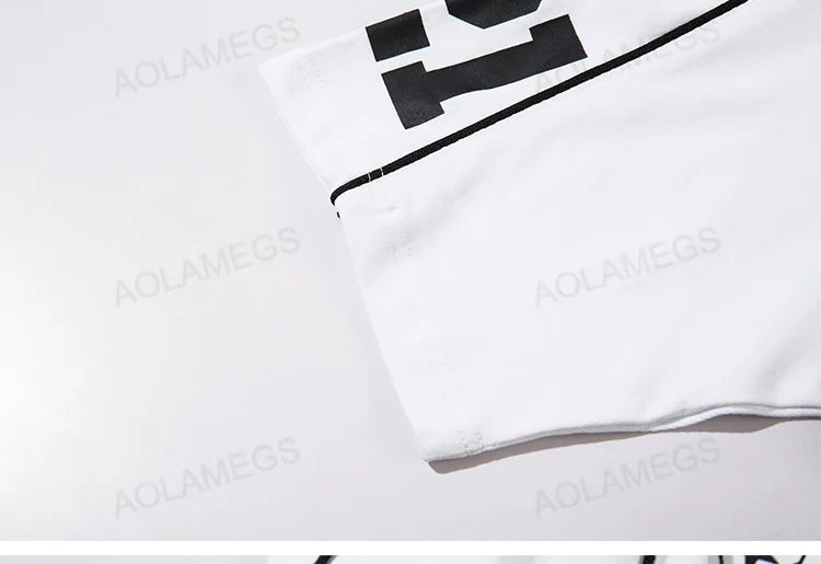 Glitchcore Aesthetic piece – Men T Shirts Patchwork V Neck Short Sleeve T Shirt High Stre