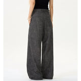 men women streetwear fashion loose casual belt wide leg suit pant boyfriend straight trousers baggy pants menswear bottoms