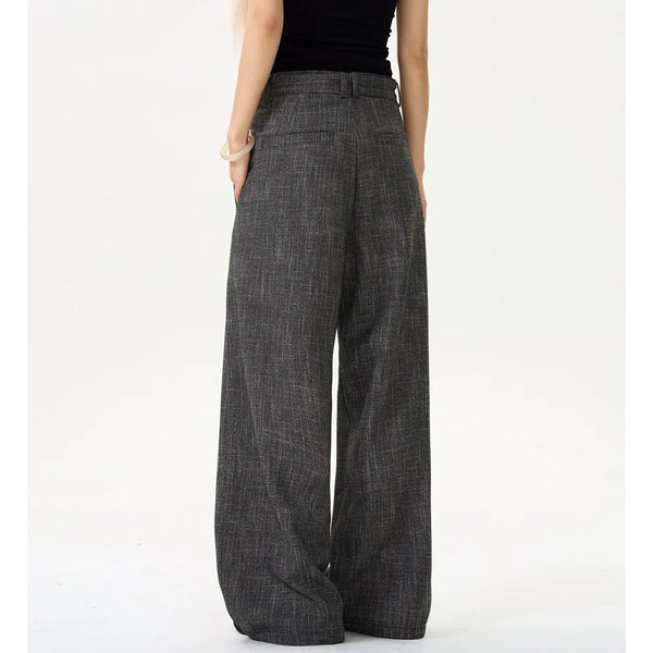 men women streetwear fashion loose casual belt wide leg suit pant boyfriend straight trousers baggy pants menswear bottoms
