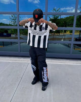 2024 european and american new fashion letter anime print oversized trousers men y2k harajuku retro hip hop rock casual pants clean everyday pants