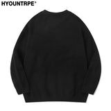 hip hop harajuku dragon pattern knitted sweater unisex pullover streetwear new year casual loose sweater warm jumper knitwear oversized graphic print design, high quality cotton pullover, streetwear fashion hoodie