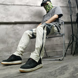 three dimensional adhesive zipper splicing functional patchwork cargo trousers mens high street vibe thin nylon cargo pants combat utility trousers