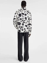 24ss New Retro Vintage Digital direct spray cherry print High-Street Casual long sleeved shirt