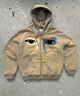 American High Street Fashion Brand Y2K Cartoon Embroidery Oversized Ho