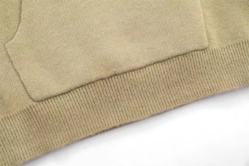 varsity flame knitwear, statement sweater, cozy knitwear for men, oversized grunge aesthetic winter top