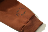 Cactus Jack Letter Brown Fleece Hooded Sweatshirts For Men High Street