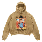 Tideshec 2024 Men Hoodie Retro Japanese Anime Graphic Hoodies Hip Hop
