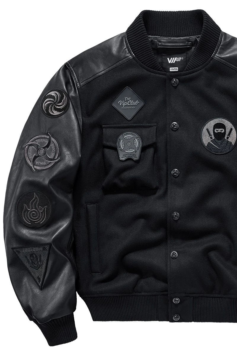 Autumn/Winter Baseball Suit Men's Wool Heavy Work Coat Ninja Embroidered American Retro Flying jackets for men leather jacket