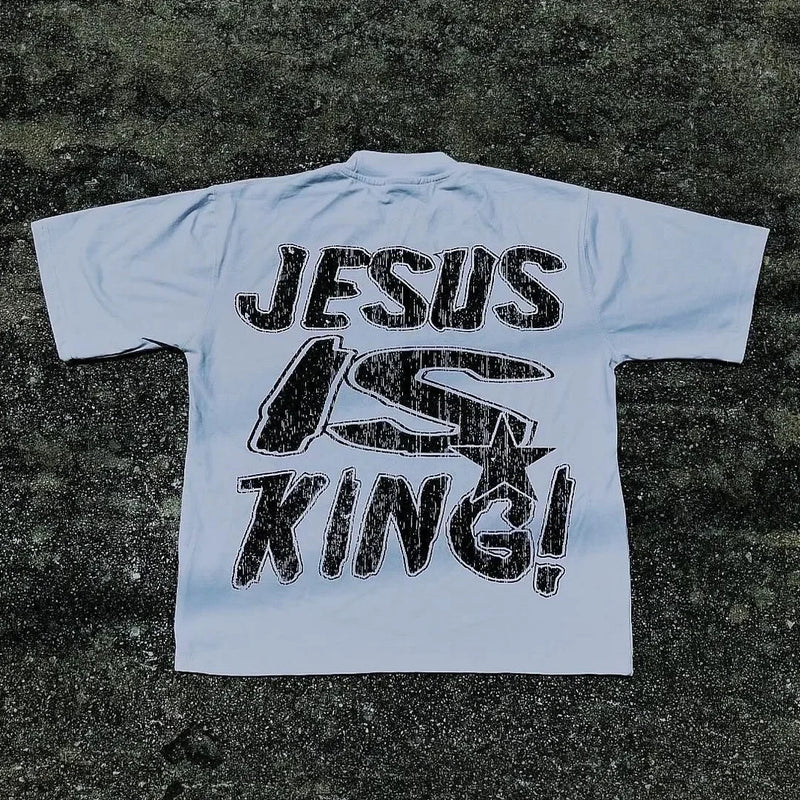 Y2k Vintage t-shirt – Streetwear Hip Hop Gothic Letter Pattern Printed Oversized T