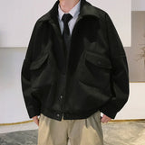 leather varsity coat, fall fit essential - aesthetic hip hop inspired casual wear