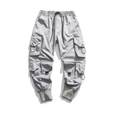 hip hop loose fit elastic waist cargo pants fashion side pocket ankle pants mens new casual drewstring sportwear pants joggers unique joggers style 3752