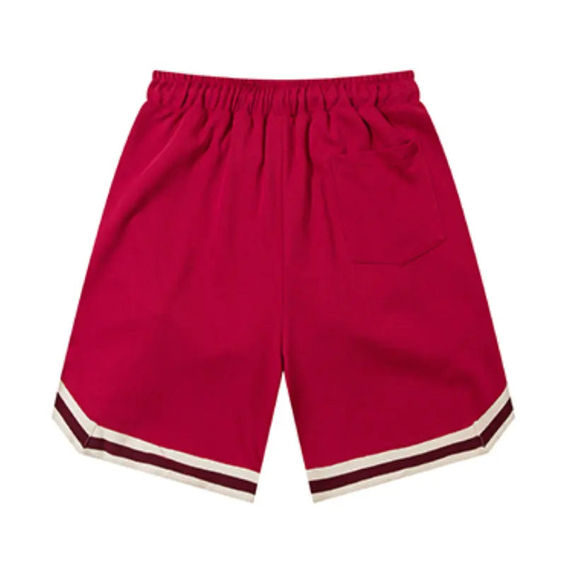 hip hop loose shorts elastic waist pants fashion letter embroidery shorts men casual drawstring streetwear sportswear gym shorts casual urban shorts