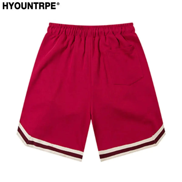 hip hop loose shorts elastic waist pants fashion letter embroidery shorts men casual drawstring streetwear sportswear gym shorts casual urban shorts