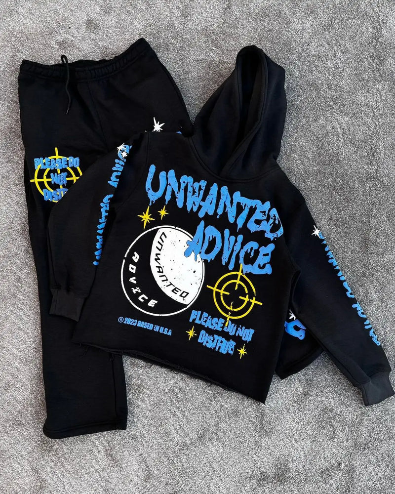 2024 y2k long sleeved foam printed pullover hoodie sweatshirt and pants two piece streetwear trendy wear dark vintage casual 1 unique default style 2219
