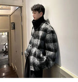 checkered varsity bomber, modern streetwear - aesthetic hip hop inspired casual wear