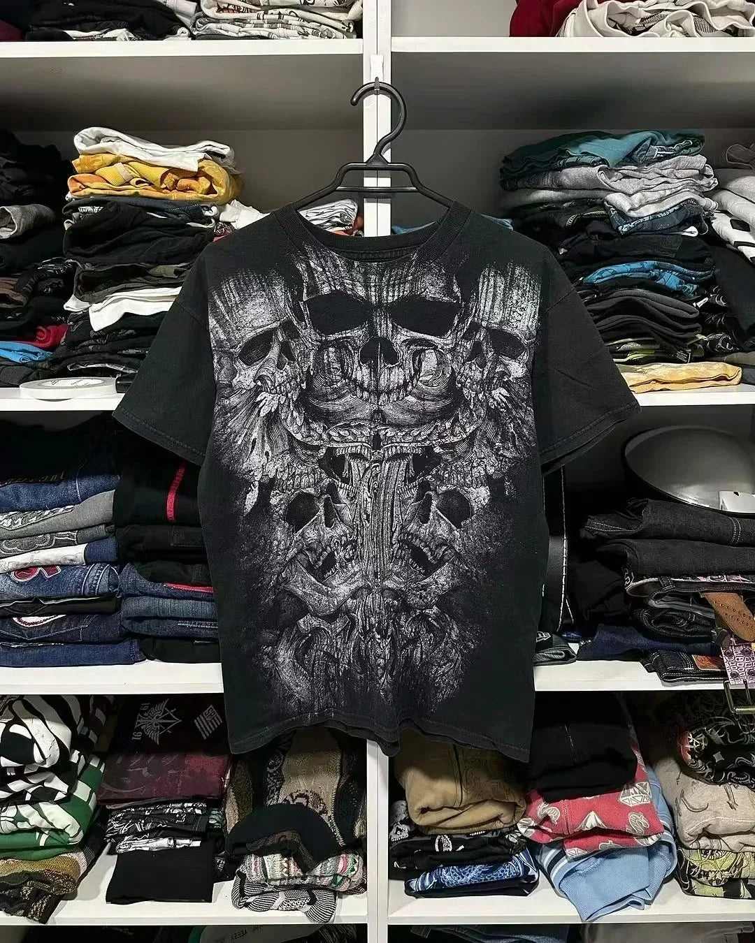 Harajuku Melting smiley – American Hip Hop Retro Gothic Printed Cotton T Shirt Women Y