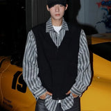 checkered varsity coat, layered streetwear look, trendy