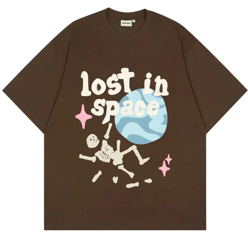Glitchcore Fashion – Punk Tshirt Streetwear Hip Hop Skull Skeleton Letter – Modern Streetwear for Everyone