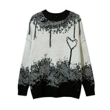 grunge pullover streetwear, modern knitwear, cozy fashion fit, stylish street outfit, modern aesthetic appeal