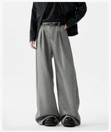 men loose casual korean streetwear fashion vintage straight wide leg suit pants trousers cityboy baggy pants unique default style 1719