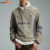 American Men Women Sweatshirt Drawstring Spring High Street Functional