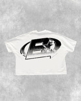 anime chaos tee with graffiti smoke textures and cartoon blur
