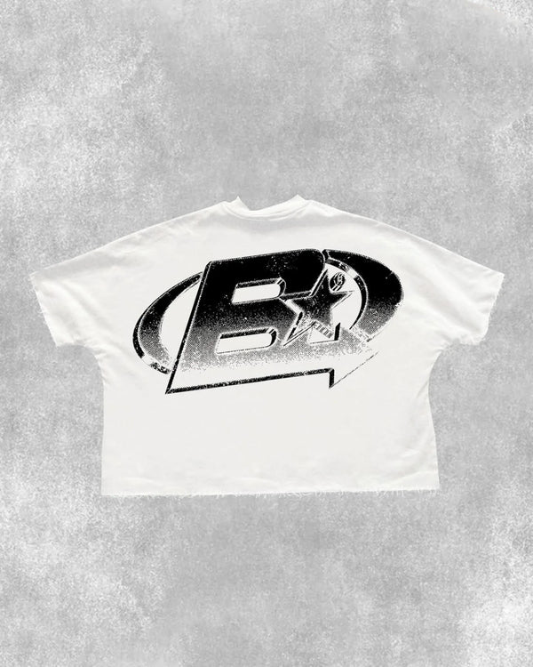 anime chaos tee with graffiti smoke textures and cartoon blur