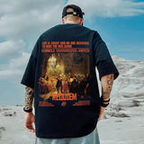 Anime Crying character – Mens Gothic Harajuku Fashion T Shirt Short Sleeve Oversized