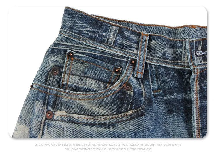 Graffiti splash ink paint baggy jeans