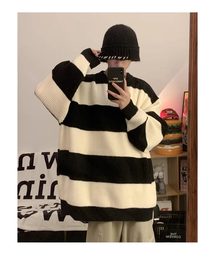 grunge oversized flame jumper built for warmth and edge, essential for winter street style, men’s streetwear clothing piece f