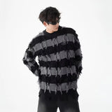 layered flame street knit, photo-ready knit, trendy urban fashion top for men, layered streetwear look
