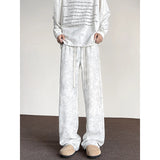 harajuku streetwear tie dye casual pants men women wide leg straight mopping trousers oversize korean fashion drawstring pants unique default style 1293