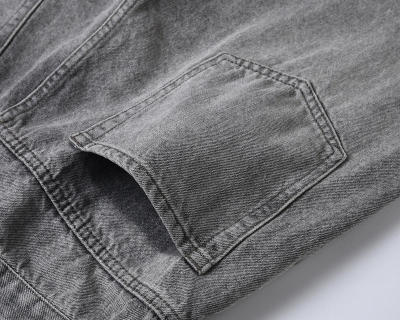 distreesed frayed painted casual baggy jeans for men ripped streetwear washed gray denim trousers oversized unisex hole cargos unique cargo style 4707