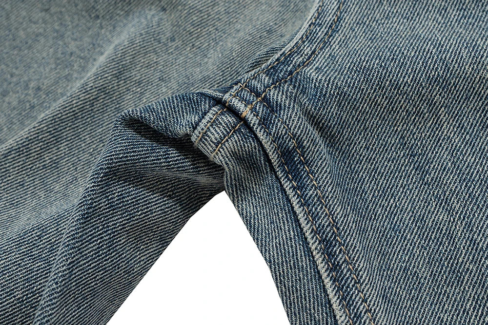 new washed faded distressed baggy jeans for men straight high street retro casual denim trousers vintage loose cargo pants unique cargo style 1413