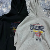 90s skater culture hoodie with faded vintage graphics