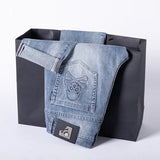 high 2023 new classical pirate metal skull bone luxurious embroidered jeans cotton denim pants comfort casual jeans 28 38 204 unique jeans style 6101