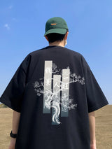 Harajuku Vintage anime – Chinese Style Graphic Short Sleeve T Shirts Mens Fashion