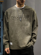 Autumn Letter Foam Printed Crewneck Sweatshirts For Men Oversized Pullovers Hoodies 2025 New Y2K Streetwear Sudaderas Aesthetic