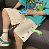 2023 summer new light luxury fashion pants men shorts casual loose beach pants all match boutique clothing simple style unique shorts style 3762
