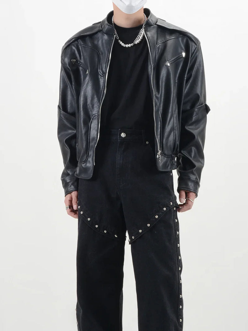 panel varsity outerwear, 2025 trend, for men, fall streetwear outfit, oversized style, layered fashion, modern aesthetic, graphic detail