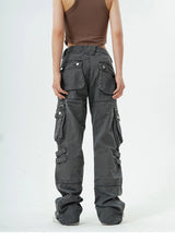 hip hip pants retro cargo harem pant streetwear side pockets harajuku joggers unisex new casual loose straight cotton trousers unique joggers style 2809