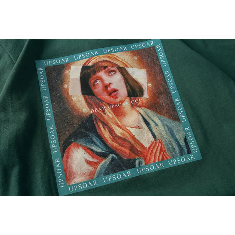 Y2K Graphic Tee – Gonthwid Virgin Mary Mens T Shirts 2023 Funny Printed – Modern Streetwear for Everyone