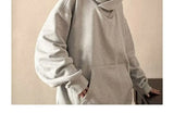 Trendy American High Collar Hooded Storm Sweatshirt For Men Women High