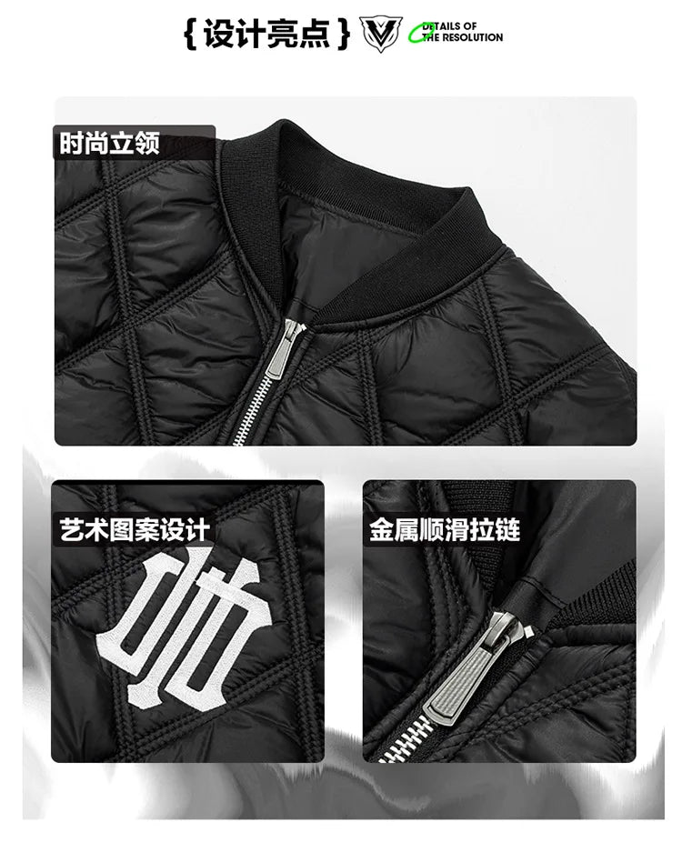 Winter men's cotton jacket stand-up collar baseball jacket men's cotton jacket