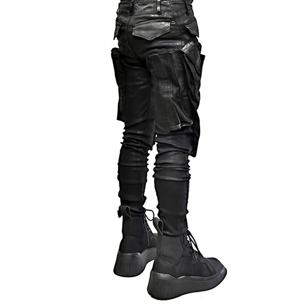 2022 multi pockets cargo pants hip hop tactical function pants casual joggers trousers streetwear sporty tapered joggers